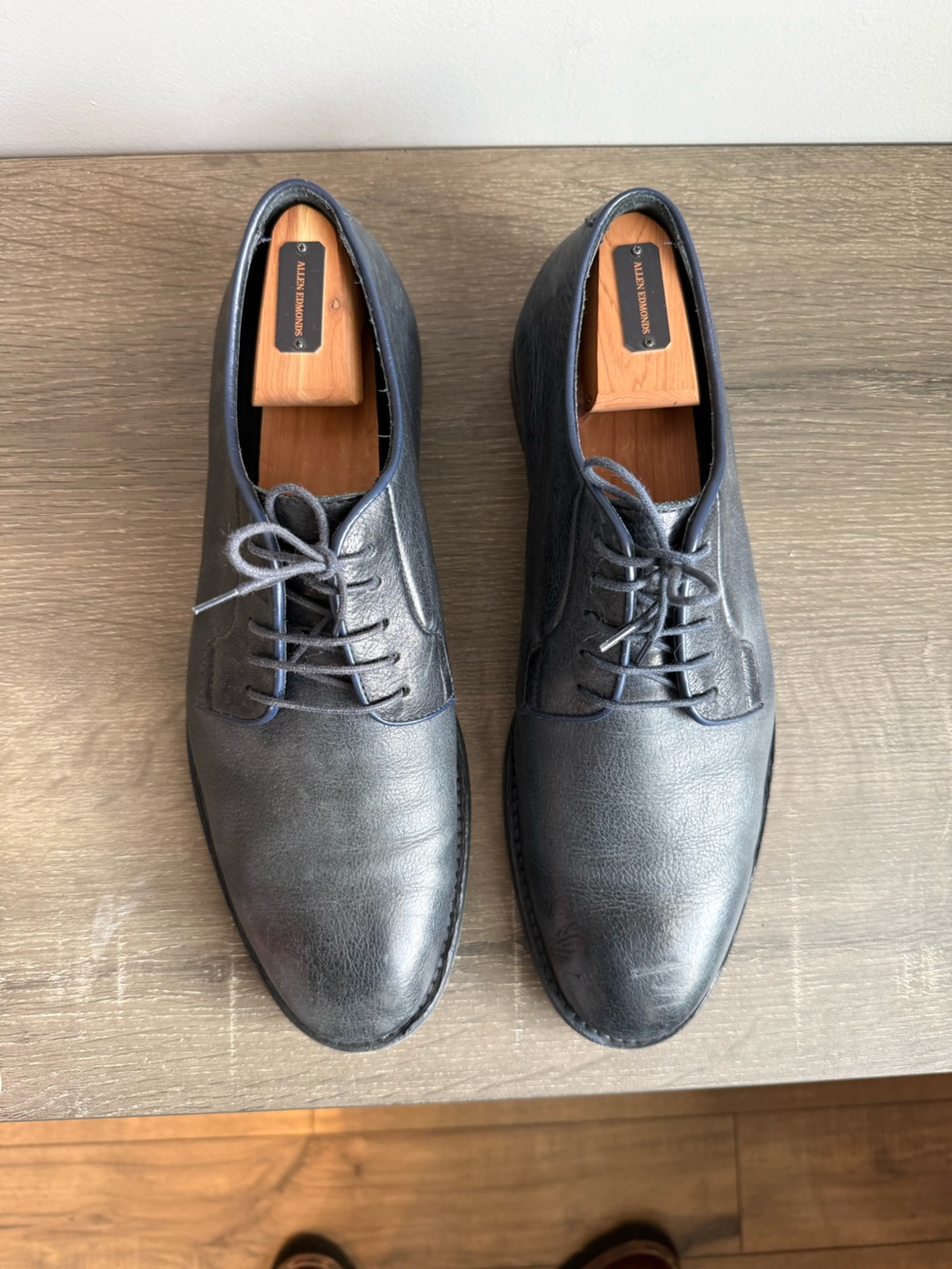 Paul Smith Navy Leather Derby Shoes